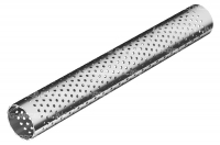 PTS-51500, Перфорированая труба 51x500мм, нержавеющая (aisi-409)